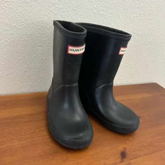 Hunter Classic Kids Black Boots size 7 - Picture 3 of 8